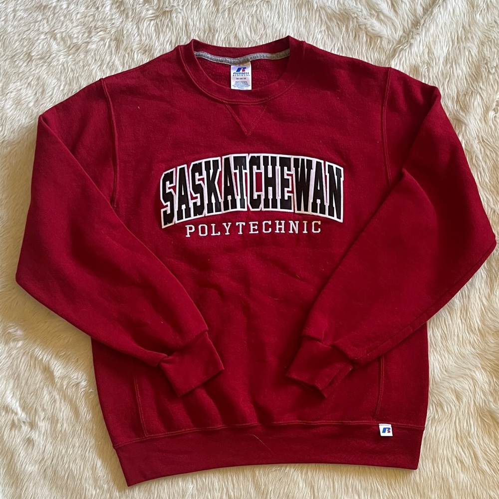 Russell Athletic Burgundy Crewneck Men's Sweater